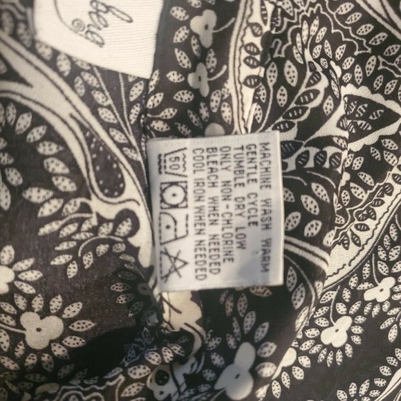 Diane Von Furstenberg The Color Authority Button Up Blouse Long Sleeve 1X/2X - Picture 10 of 10